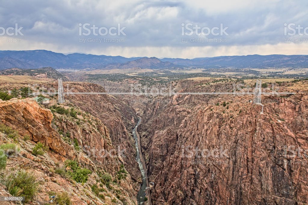 Panoramic View Of Royal Gorge bridge in Colorado =, Highest Bungee Jumps in the world